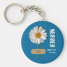 Chaveiro Enfermeiras Melhoram Vidas. Smiling Daisy Gift