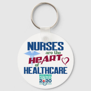 Chaveiro Enfermeiras são o coração do ano de assistênci