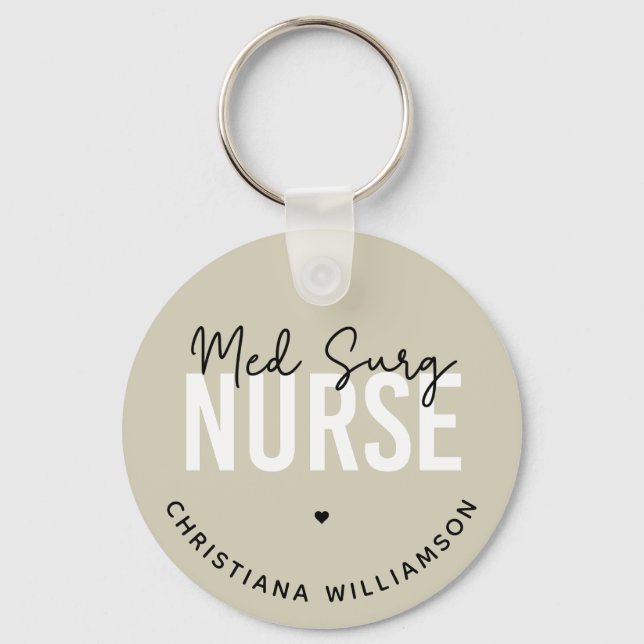 Chaveiro Enfermeiro de Surg de Med Personalizado | Enfermei (Frente)