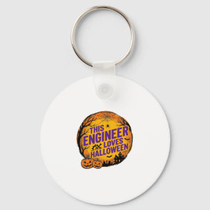 Chaveiro Engenheiro Ama o Design de Abóbora Vintage de Hall
