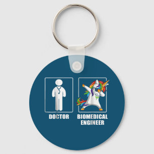 Chaveiro Engenheiro Biomédico Unicórnio Dabbing Funny Lov