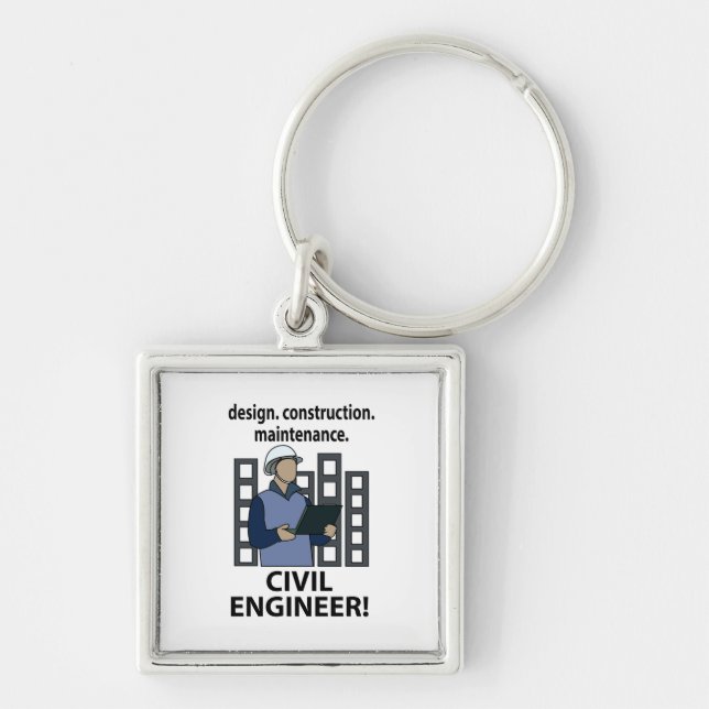 Chaveiro Engenheiro Civil de Design Engenheiro (Frente)