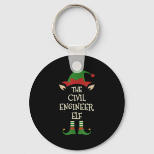 Chaveiro Engenheiro Civil Elf Engraçado Combinação de Natal