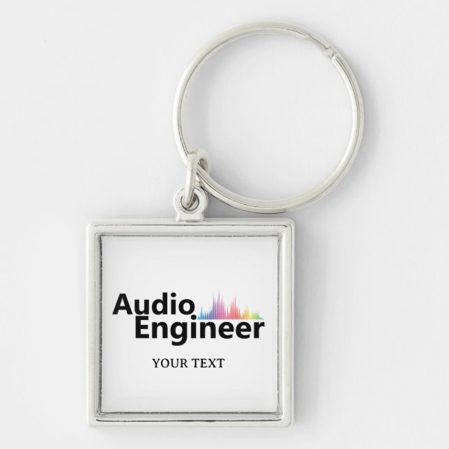 Chaveiro Engenheiro de Som Personalizado Engenharia de Áudi (Frente)