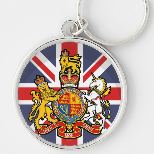 Chaveiro England Flag e Royal Crest (Frente)