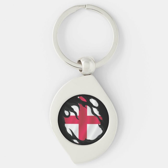 Chaveiro England Ripped Flag (Frente)