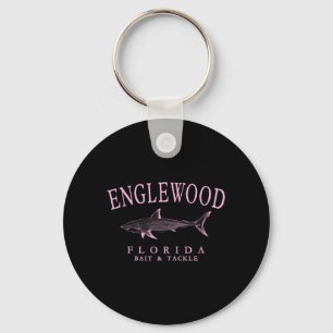 Chaveiro Englewood Flórida Tubarão Retro nk Arte Pesca
