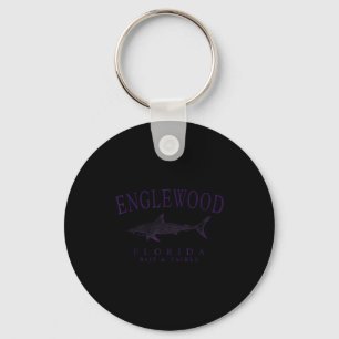 Chaveiro Englewood Flórida tubarão vintage plum arte pesca