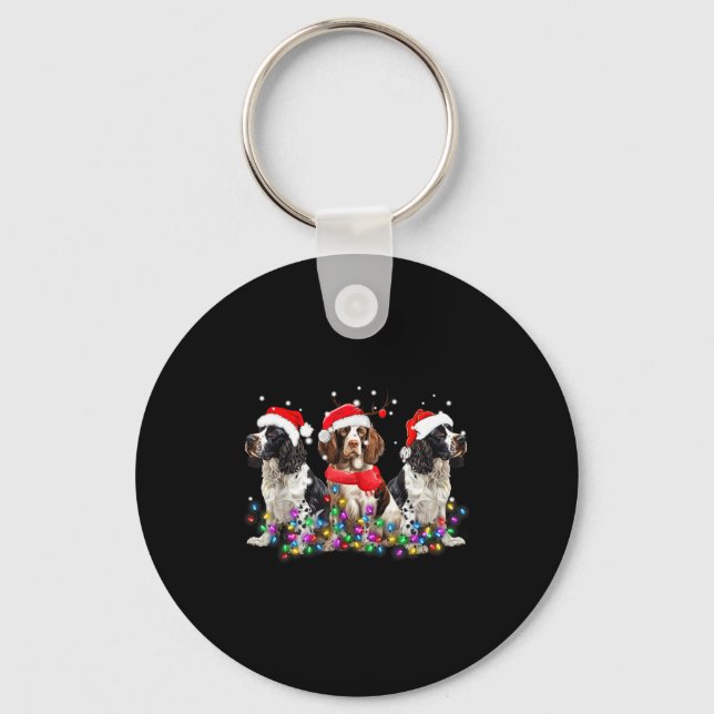 Chaveiro English Springer Spaniel Dog Christmas Matching Fa (Frente)