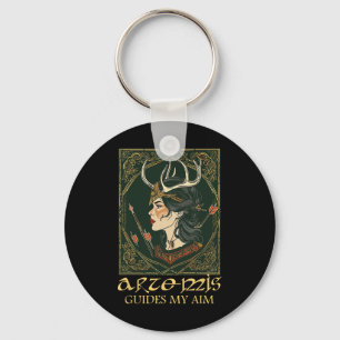 Chaveiro Engraçada Deusa Grega Artemis Deer Caçando Mitolog