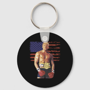Chaveiro Engraçada Trump Rocky Boxer Memer Boxer USA Flag P