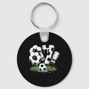 Chaveiro Engraçado 67 Futebol Gotejamento Número 67 Futebol