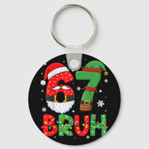 Chaveiro Engraçado 6 7 Seis Sete Bruh Meme Natal Papai Noel