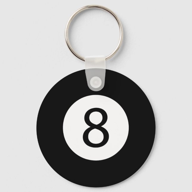 Chaveiro Engraçado 8 Ball Magic Billiards Piscina Preguiços (Frente)
