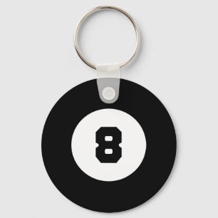 Chaveiro Engraçado 8 Ball Magic Oito Billiards Piscina Pret