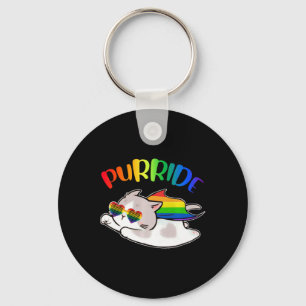 Chaveiro Engraçado Ally Cat Purride Lgbtq Orgulho gay Rainb
