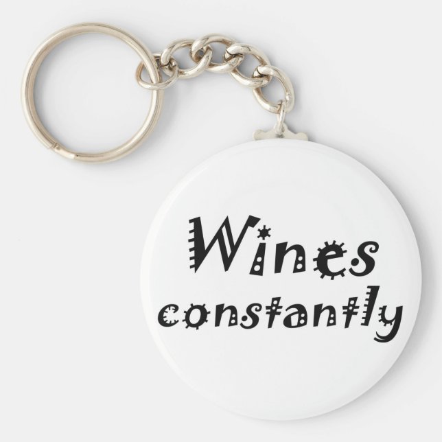 Chaveiro Engraçado aniversário cita presentes de vinho chav (Frente)