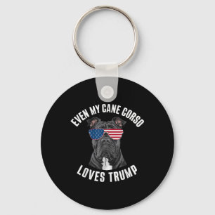 Chaveiro Engraçado Até Minha Cane Corso Adora Trump Politic