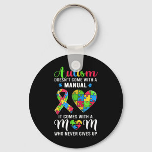 Chaveiro Engraçado Autismo Mamãe Camisa Para Mulheres. Es