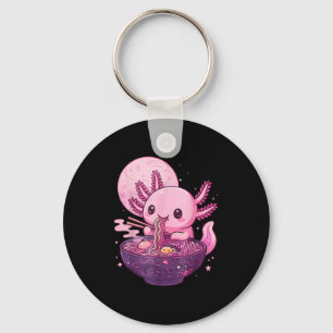 Chaveiro Engraçado Axolotl Noodle Anime Kawaii Axolotl come