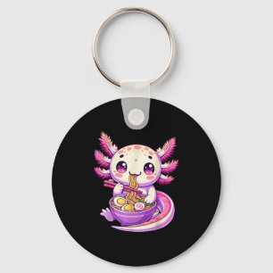 Chaveiro Engraçado Axolotl Noodle Anime Kawaii Axolotl come