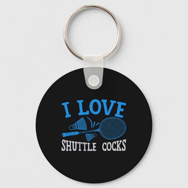 Chaveiro Engraçado Badminton Humor Smash Shuttle Birdie Esp (Frente)
