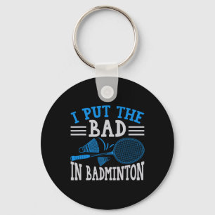 Chaveiro Engraçado Badminton Humor Smash Shuttle Birdie Esp
