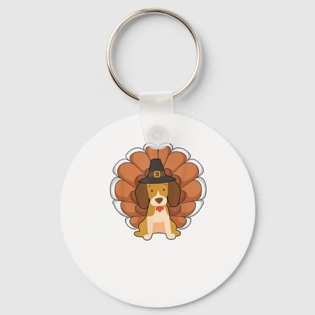 Chaveiro Engraçado Beagle Turquia Engraçado Dog Tee (Frente)