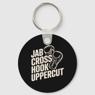 Chaveiro Engraçado Biscoito Giro Jab Cross Hook Para Mulher