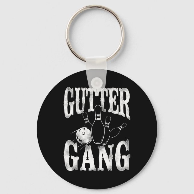 Chaveiro Engraçado Boliche Gutter Gang (Frente)
