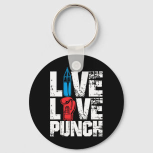 Chaveiro Engraçado Boxando, Tee Live Love Punch