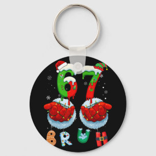 Chaveiro Engraçado Bruh Seis Sete 67 Meme 6 7 Natal Papai N
