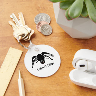 Chaveiro Engraçado Cartoon Aranha Negra Viúva Negra do Dia