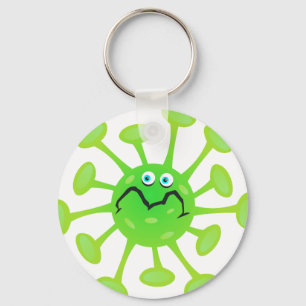 Chaveiro Engraçado Cartoon Germ Bacteria