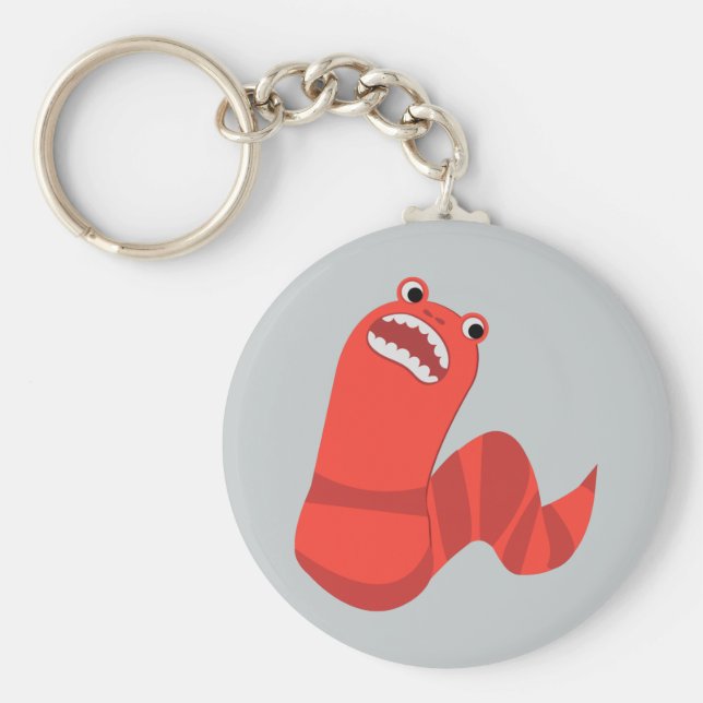 Chaveiro Engraçado Cartoon Mongol Death Worm (Frente)