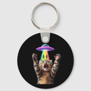 Chaveiro Engraçado Cat Selfie Alienígena OFO Hilariable Per
