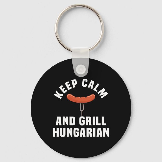 Chaveiro Engraçado Churrasco de salsicha húngaro, humor cit (Frente)
