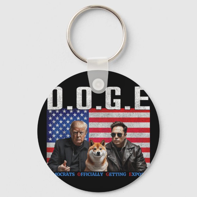 Chaveiro Engraçado D.o.g. e Doge Democratas Oficialmente Ch (Frente)