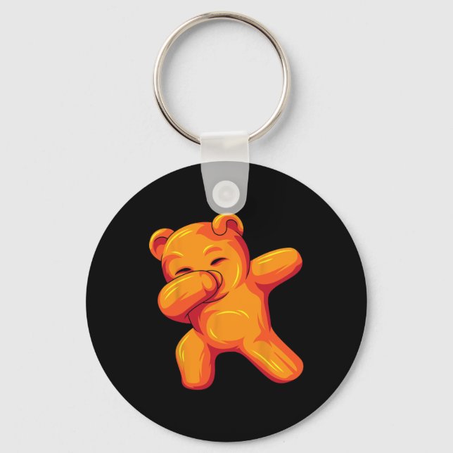 Chaveiro Engraçado Dabbing Gummy Bear Dançando Urso Gummy B (Frente)
