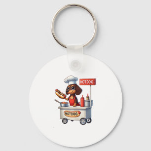 Chaveiro Engraçado Dachshund Sausing Cão Weenie Hotdog Sand