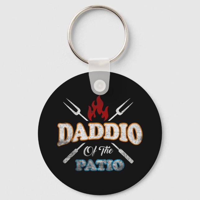 Chaveiro Engraçado Daddio Do Grelha De Churrasco De Pacient (Frente)