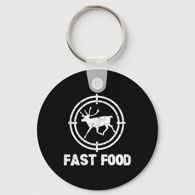 Chaveiro Engraçado Deer Hunter Gift Comida Rápida (Frente)
