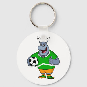 Chaveiro Engraçado desenho animado do jogador de futebol d