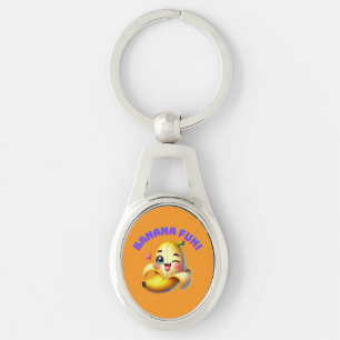Chaveiro Engraçado Design de Winking Banana para diversão e