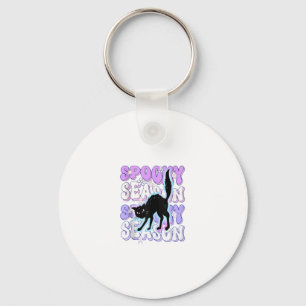Chaveiro Engraçado Dizer "Spooky Season Halloween Cat Lover