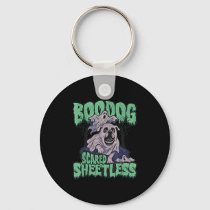 Chaveiro Engraçado Ed English Bulldog Halloween, Boodog Gho