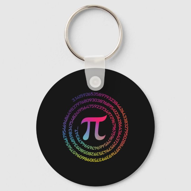 Chaveiro Engraçado Espiral Pi Matemática Para Pi Dia 3.14 (Frente)