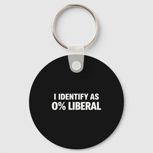 Chaveiro Engraçado eu me identifico como 0% declaração polí (Frente)