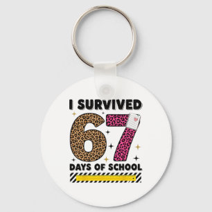 Chaveiro Engraçado eu sobrevivi 67 dias na escola professor