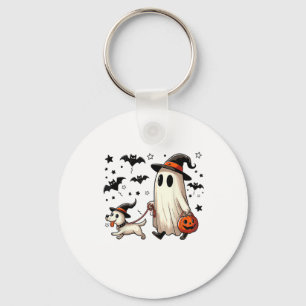 Chaveiro Engraçado Fantasma Andando Cachorro Spooky Season 